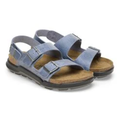 Birkenstock Milano Crosstown Men Oiled Leather Elemental Blue -Birkenstock Shop 1027035 pair
