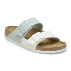 Birkenstock Arizona Split Birko-Flor White/Surf Green