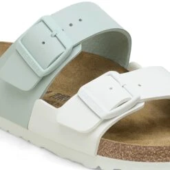 Birkenstock Arizona Split Birko-Flor White/Surf Green -Birkenstock Shop 1027041 detail 1