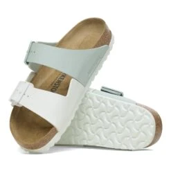 Birkenstock Arizona Split Birko-Flor White/Surf Green -Birkenstock Shop 1027041 sole