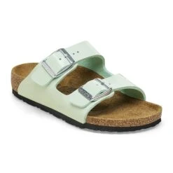 Birkenstock Arizona Kids Birko-Flor Patent Patent Surf Green