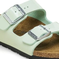 Birkenstock Arizona Kids Birko-Flor Patent Patent Surf Green -Birkenstock Shop 1027096 detail 1