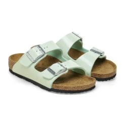 Birkenstock Arizona Kids Birko-Flor Patent Patent Surf Green -Birkenstock Shop 1027096 pair