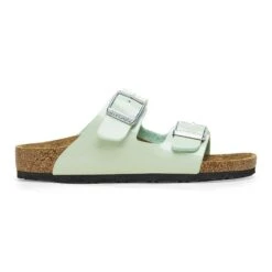 Birkenstock Arizona Kids Birko-Flor Patent Patent Surf Green -Birkenstock Shop 1027096 side