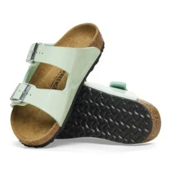 Birkenstock Arizona Kids Birko-Flor Patent Patent Surf Green -Birkenstock Shop 1027096 sole