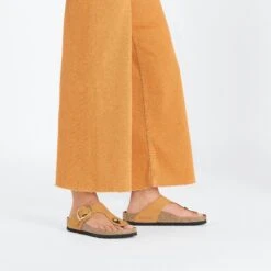 Birkenstock Gizeh Big Buckle Nubuck Leather Burnt Orange -Birkenstock Shop 1027097 f look f