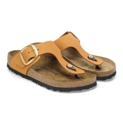 Birkenstock Gizeh Big Buckle Nubuck Leather Burnt Orange -Birkenstock Shop 1027097 pair