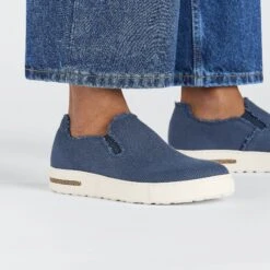 Birkenstock Bend Decon Slip On Textile Midnight Blue 14 Birkenstock Bend Decon Slip On Textile Midnight Blue -Birkenstock Shop 1027272 f closeup f