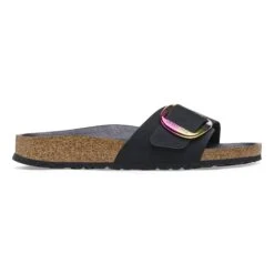 Birkenstock Madrid Big Buckle Nubuck Leather Black -Birkenstock Shop 1027357 side