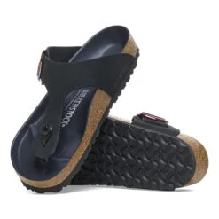 Birkenstock Gizeh Big Buckle Nubuck Leather Black -Birkenstock Shop 1027422 sole