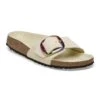 Birkenstock Madrid Big Buckle Nubuck Leather Ecru -Birkenstock Shop 1027431
