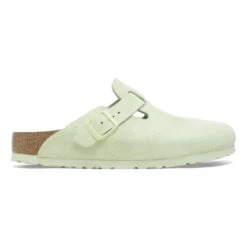 Birkenstock Boston Soft Footbed Suede Leather Faded Lime 8 Birkenstock Boston Soft Footbed Suede Leather Faded Lime -Birkenstock Shop 1027648 side