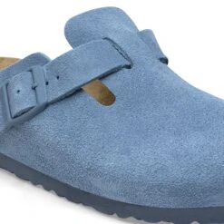 Birkenstock Boston Soft Footbed Suede Leather Elemental Blue -Birkenstock Shop 1027649 detail 1