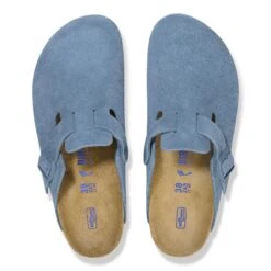 Birkenstock Boston Soft Footbed Suede Leather Elemental Blue -Birkenstock Shop 1027649 top