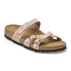 Birkenstock Franca Soft Footbed Nubuck Leather Soft Pink