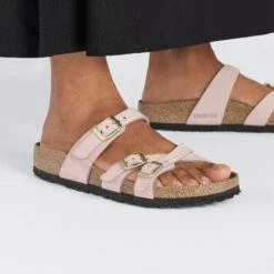 Birkenstock Franca Soft Footbed Nubuck Leather Soft Pink 12 Birkenstock Franca Soft Footbed Nubuck Leather Soft Pink -Birkenstock Shop 1027655 f closeup f