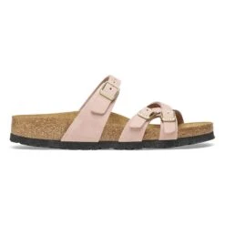 Birkenstock Franca Soft Footbed Nubuck Leather Soft Pink 10 Birkenstock Franca Soft Footbed Nubuck Leather Soft Pink -Birkenstock Shop 1027655 side
