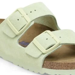Birkenstock Arizona Soft Footbed Suede Leather Faded Lime -Birkenstock Shop 1027662 detail 1