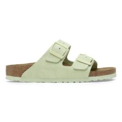 Birkenstock Arizona Soft Footbed Suede Leather Faded Lime -Birkenstock Shop 1027662 side