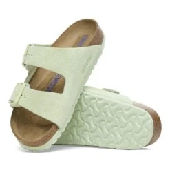 Birkenstock Arizona Soft Footbed Suede Leather Faded Lime -Birkenstock Shop 1027662 sole