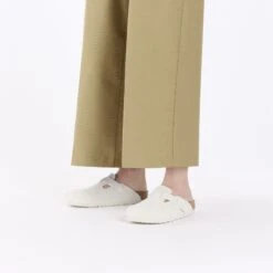 Birkenstock Boston Soft Footbed Suede Leather Antique White 13 Birkenstock Boston Soft Footbed Suede Leather Antique White -Birkenstock Shop 1027667 f look f