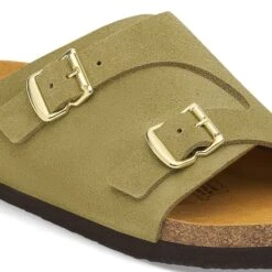 Birkenstock Zürich 1964 Suede Leather Light Green -Birkenstock Shop 1027676 detail 1