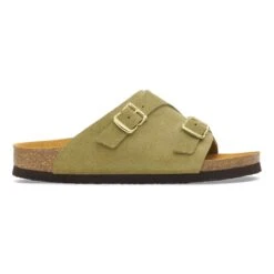 Birkenstock Zürich 1964 Suede Leather Light Green -Birkenstock Shop 1027676 side