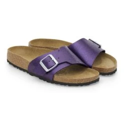 Birkenstock Catalina Birko-Flor Embossed Shiny Acai -Birkenstock Shop 1027813 pair