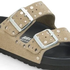 Birkenstock Arizona Rivets Suede Leather Taupe -Birkenstock Shop 1027843 detail 1
