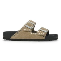 Birkenstock Arizona Rivets Suede Leather Taupe -Birkenstock Shop 1027843 side