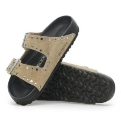 Birkenstock Arizona Rivets Suede Leather Taupe -Birkenstock Shop 1027843 sole