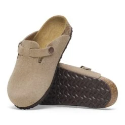 Birkenstock Boston Kids Suede Leather Taupe -Birkenstock Shop 1027875 sole