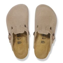 Birkenstock Boston Kids Suede Leather Taupe -Birkenstock Shop 1027875 top