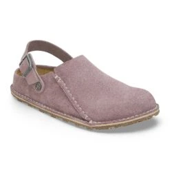 Birkenstock Lutry Premium Suede Suede Leather Faded Purple