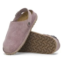 Birkenstock Lutry Premium Suede Suede Leather Faded Purple -Birkenstock Shop 1027889 sole