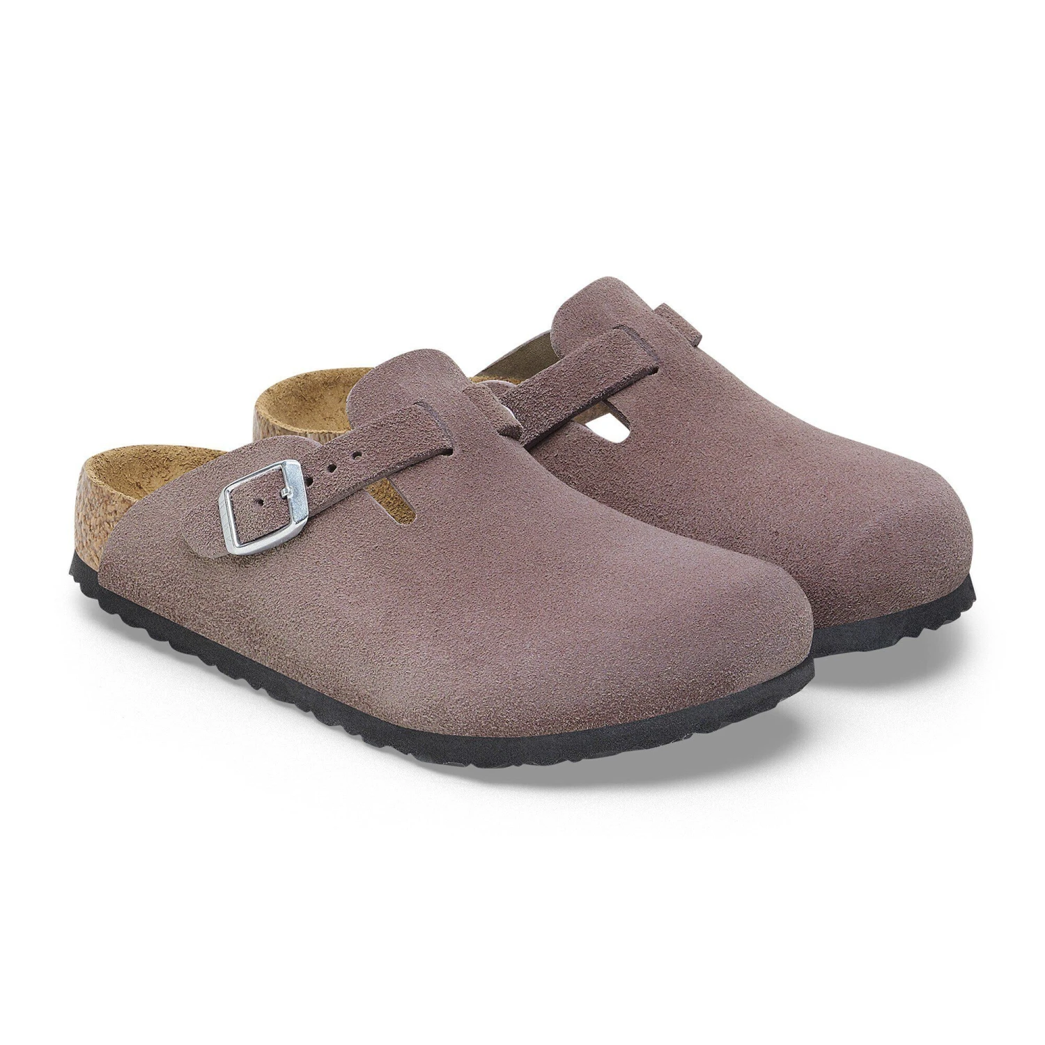 Birkenstock Boston Kids Suede Leather Faded Purple 5 Birkenstock Boston Kids Suede Leather Faded Purple - Image 5