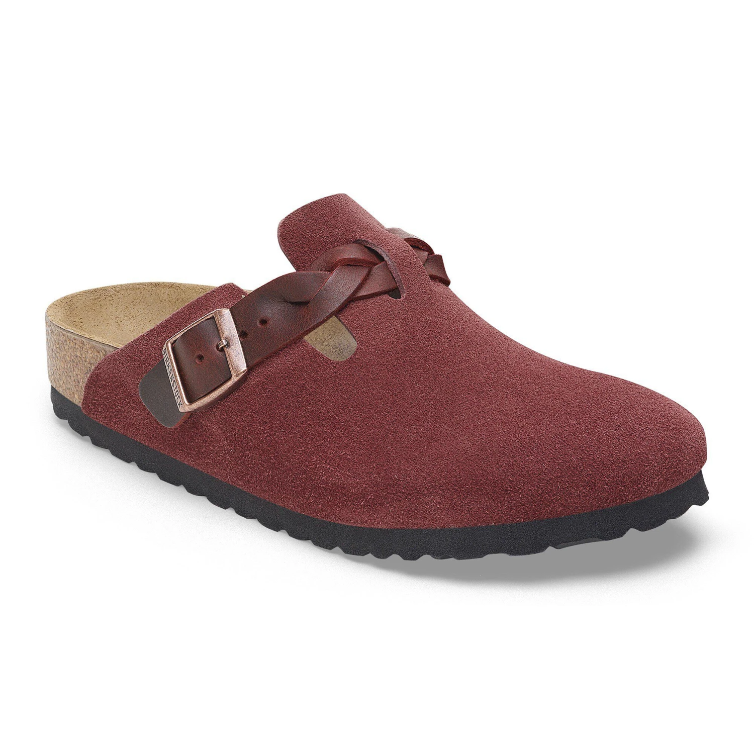 Birkenstock Boston Braided Suede Leather Zinfandel 1 Birkenstock Boston Braided Suede Leather Zinfandel