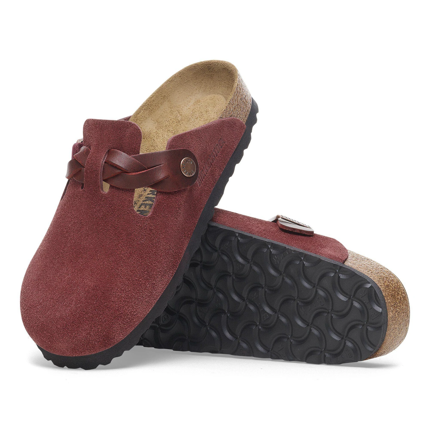 Birkenstock Boston Braided Suede Leather Zinfandel 6 Birkenstock Boston Braided Suede Leather Zinfandel - Image 6
