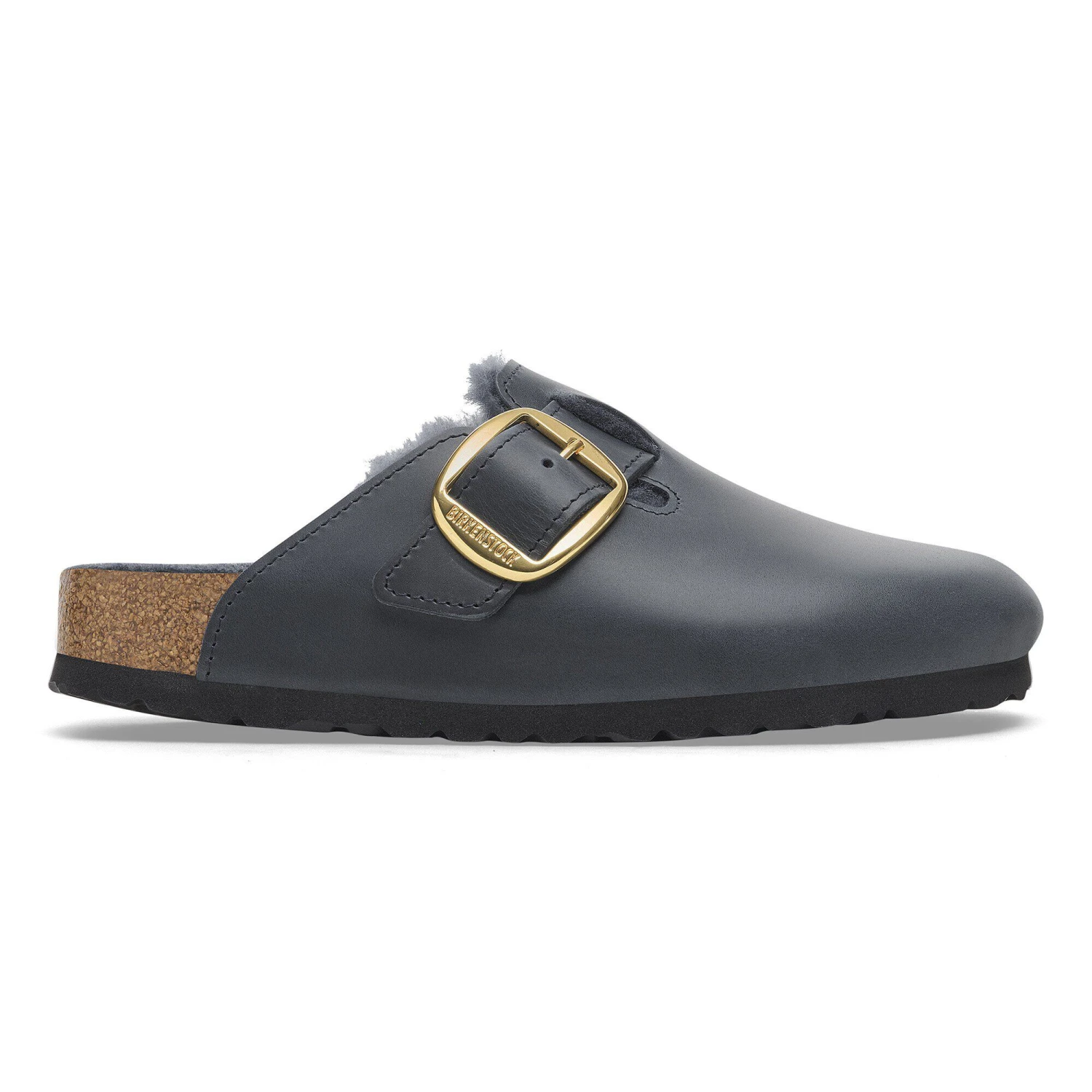 Birkenstock Boston Big Buckle Shearling Oiled Leather Midnight Blue 3 Birkenstock Boston Big Buckle Shearling Oiled Leather Midnight Blue - Image 3