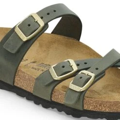 Birkenstock Franca Oiled Leather Thyme -Birkenstock Shop 1027999 detail 1