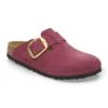 Birkenstock Boston Big Buckle Nubuck Leather Berry Crush -Birkenstock Shop 1028045