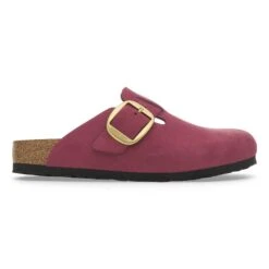 Birkenstock Boston Big Buckle Nubuck Leather Berry Crush -Birkenstock Shop 1028045 side