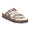 Birkenstock Arizona Shearling Suede Leather Faded Purple