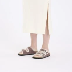 Birkenstock Arizona Shearling Suede Leather Faded Purple 15 Birkenstock Arizona Shearling Suede Leather Faded Purple -Birkenstock Shop 1028051 f look f