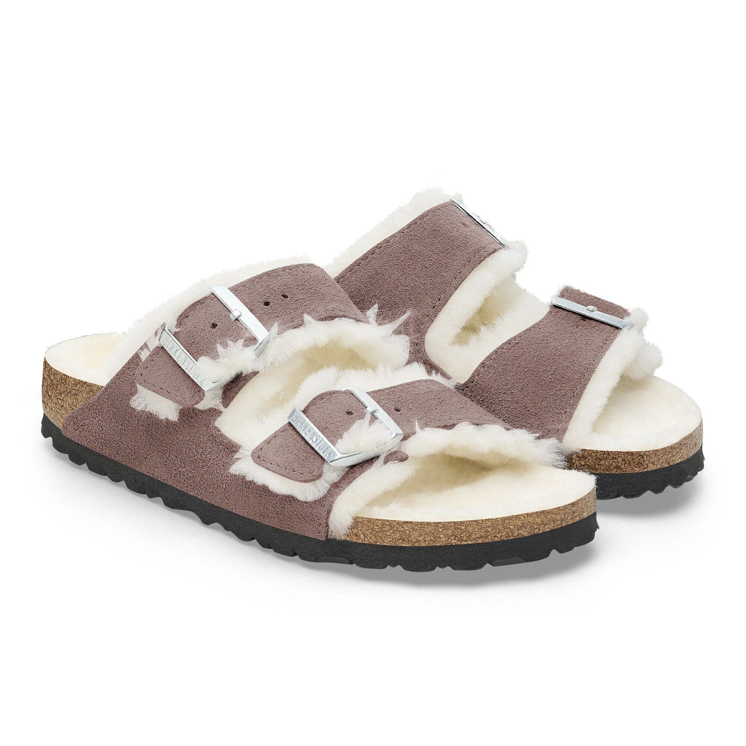 Birkenstock Arizona Shearling Suede Leather Faded Purple 7 Birkenstock Arizona Shearling Suede Leather Faded Purple - Image 7