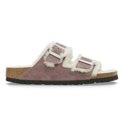 Birkenstock Arizona Shearling Suede Leather Faded Purple 10 Birkenstock Arizona Shearling Suede Leather Faded Purple -Birkenstock Shop 1028051 side
