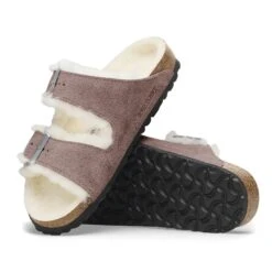 Birkenstock Arizona Shearling Suede Leather Faded Purple 11 Birkenstock Arizona Shearling Suede Leather Faded Purple -Birkenstock Shop 1028051 sole