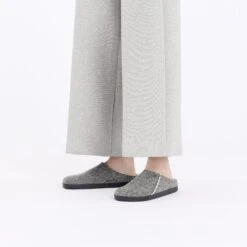 Birkenstock Zermatt Wool Felt Herringbone Gray -Birkenstock Shop 1028057 f look f