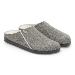 Birkenstock Zermatt Wool Felt Herringbone Gray -Birkenstock Shop 1028057 pair