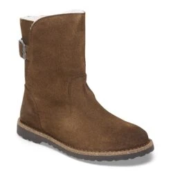 Birkenstock Uppsala Shearling Suede Leather Dark Tea